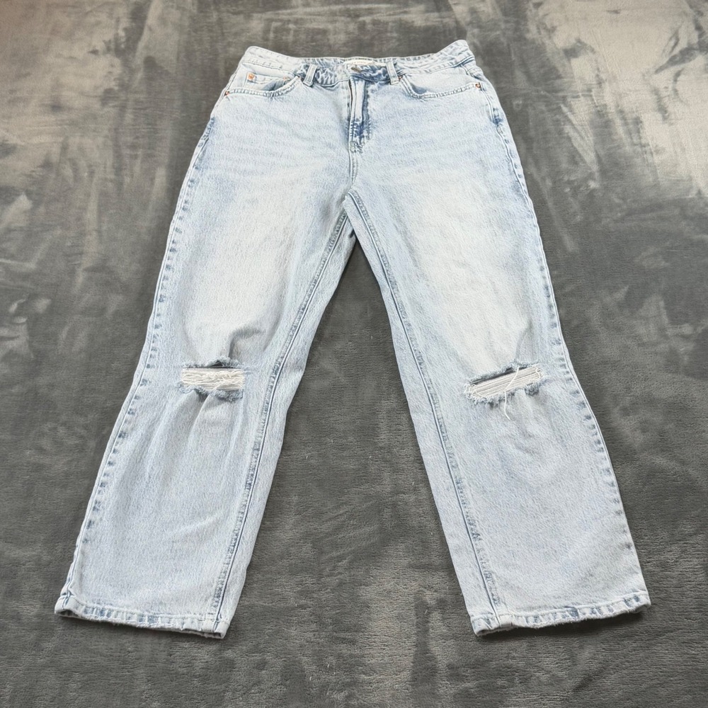 Altar'd State Womens 28 Light Wash Distressed Straight Leg Jeans ALT-T3163S